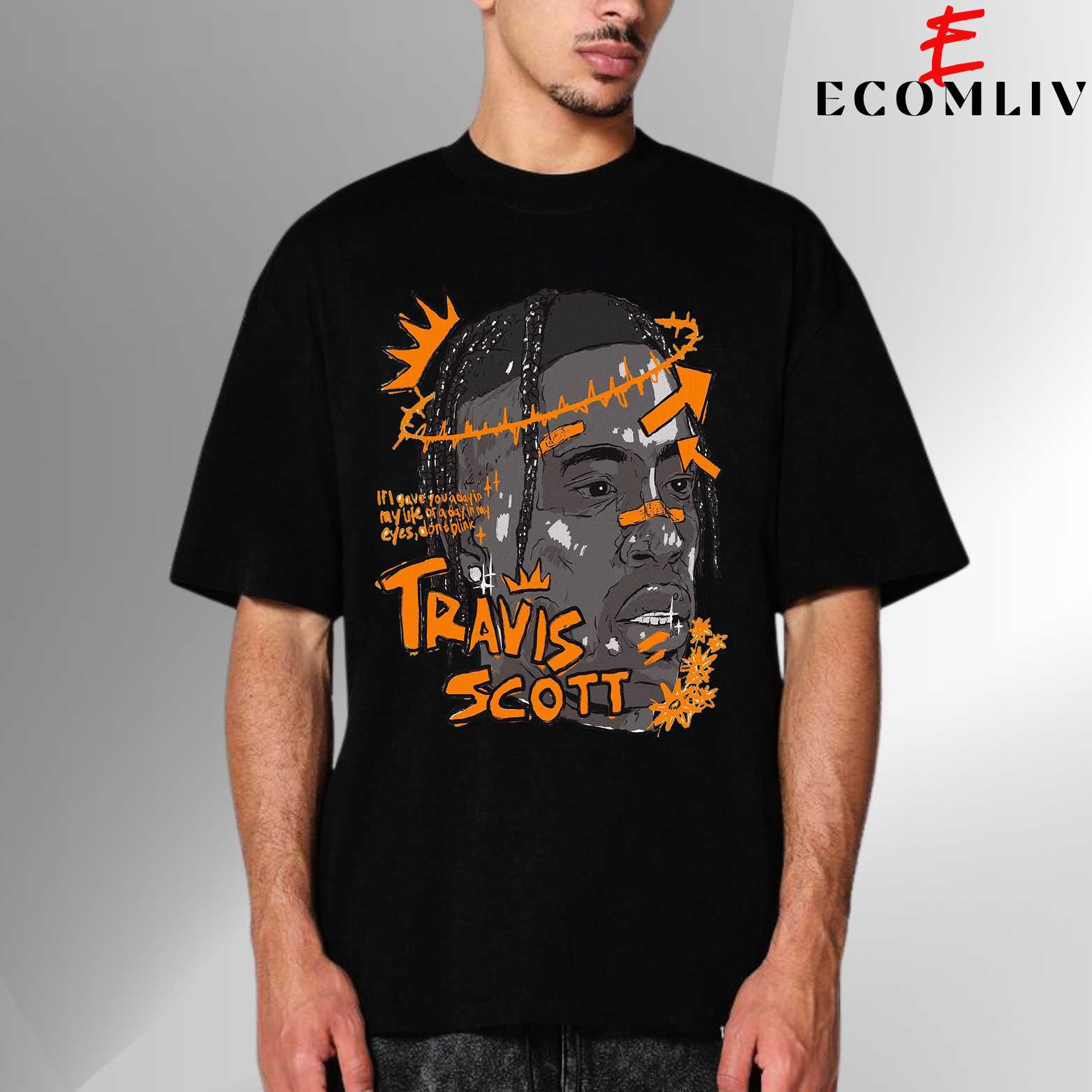 Travis Scott Rap Legend Tee, Streetwear Star Shirt, Unisex T-Shirt